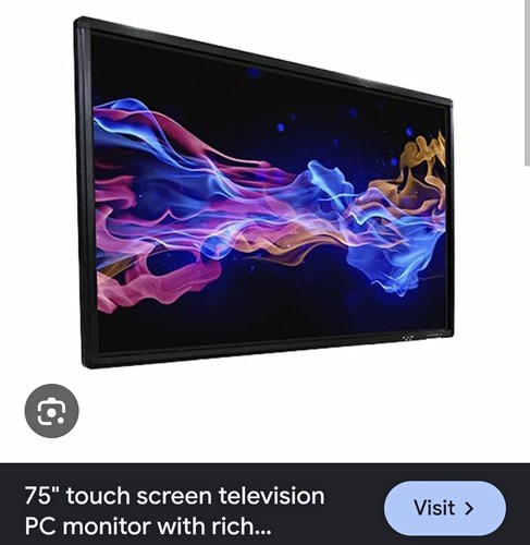 75in touchscreen display - tv,