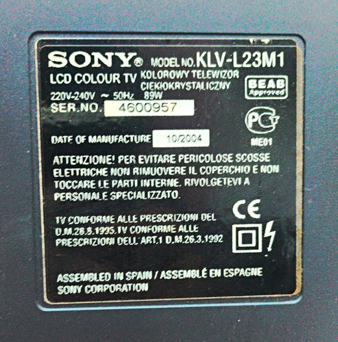 Sony klv l23m1 23in lcd - klv-l23m1,